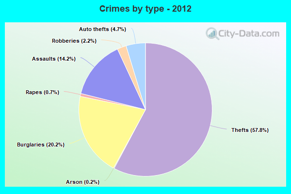 Crimes by type - 2012