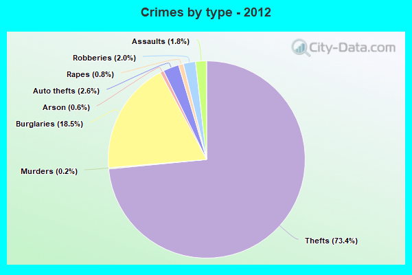 Crimes by type - 2012