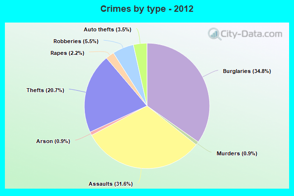 Crimes by type - 2012