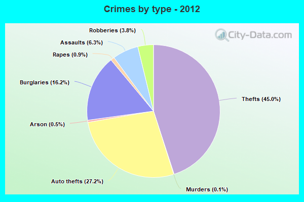 Crimes by type - 2012