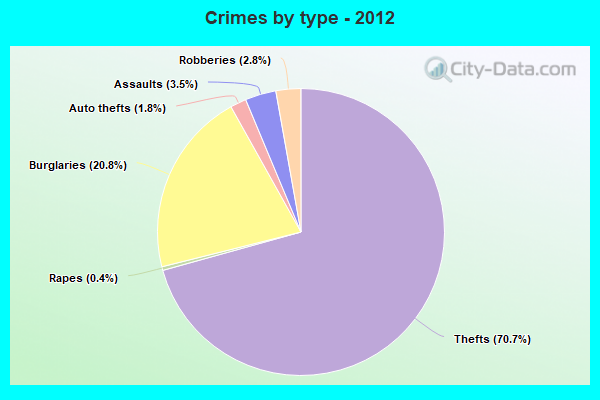 Crimes by type - 2012