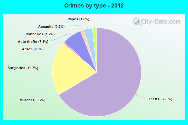 Crimes by type - 2012