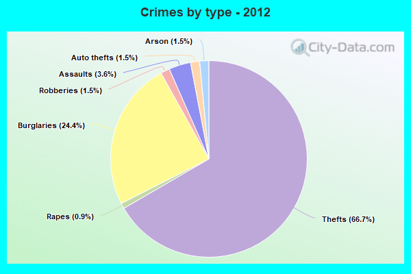 Crimes by type - 2012