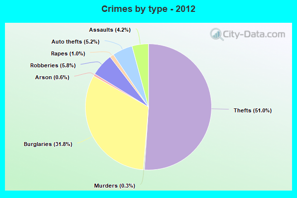 Crimes by type - 2012