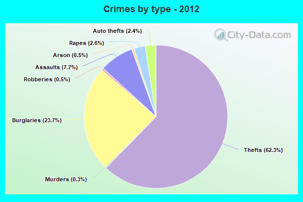 Crimes by type - 2012