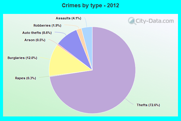 Crimes by type - 2012