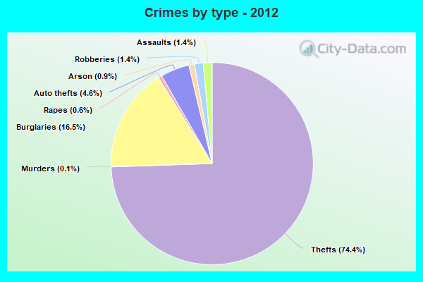 Crimes by type - 2012