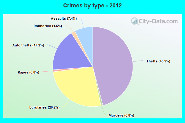 Crimes by type - 2012