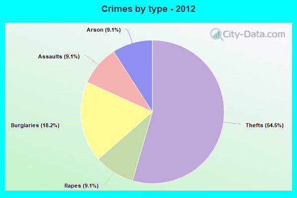 Crimes by type - 2012