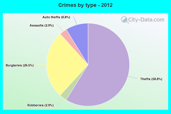 Crimes by type - 2012