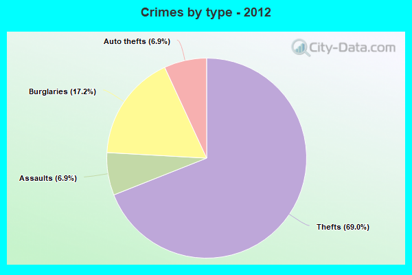 Crimes by type - 2012