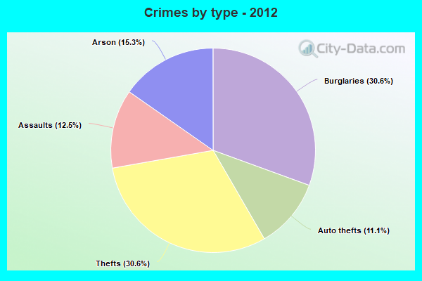 Crimes by type - 2012