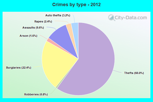 Crimes by type - 2012