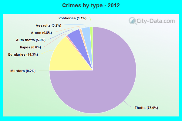 Crimes by type - 2012