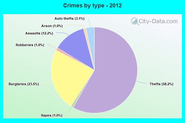 Crimes by type - 2012