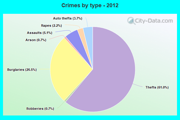 Crimes by type - 2012