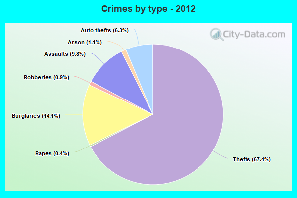 Crimes by type - 2012