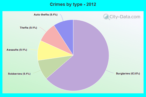 Crimes by type - 2012