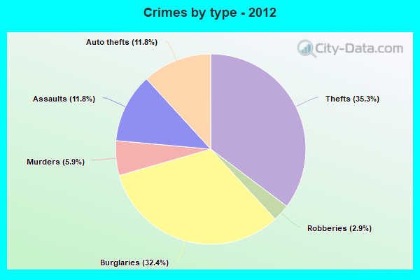 Crimes by type - 2012