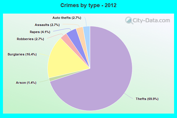 Crimes by type - 2012