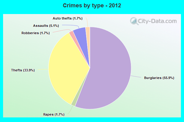 Crimes by type - 2012