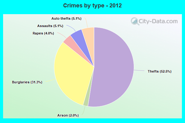 Crimes by type - 2012