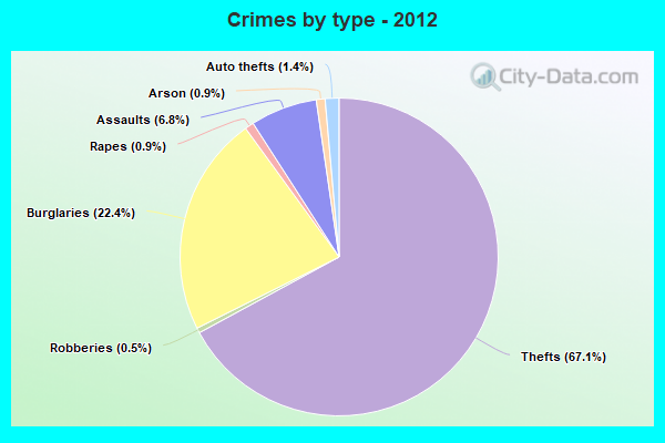 Crimes by type - 2012