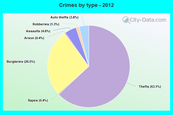 Crimes by type - 2012