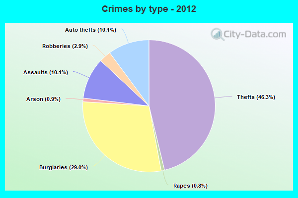 Crimes by type - 2012