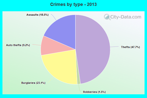 Crimes by type - 2013