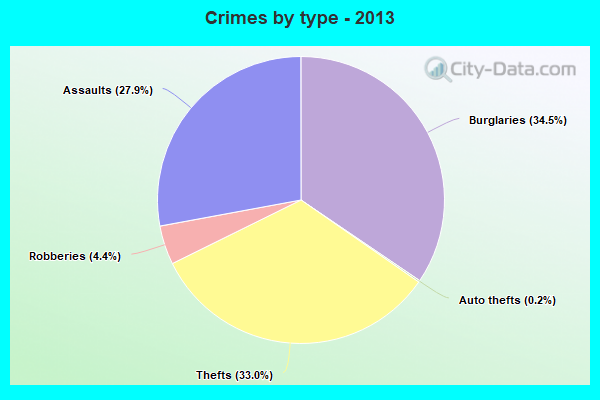 Crimes by type - 2013