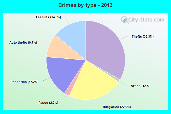 Crimes by type - 2013