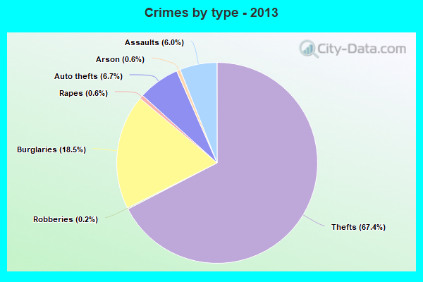 Crimes by type - 2013