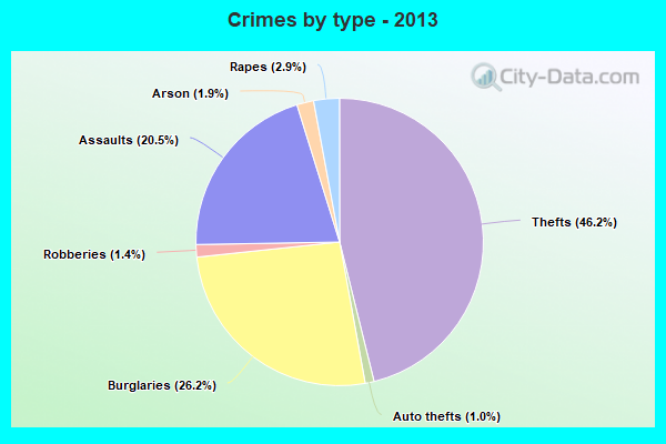 Crimes by type - 2013