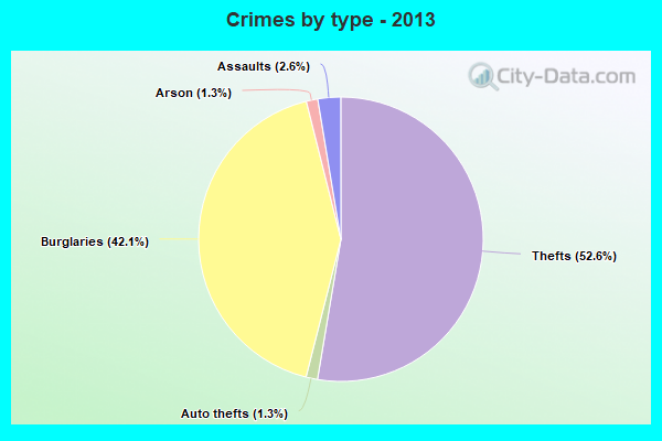 Crimes by type - 2013