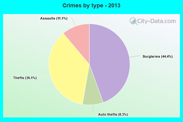 Crimes by type - 2013