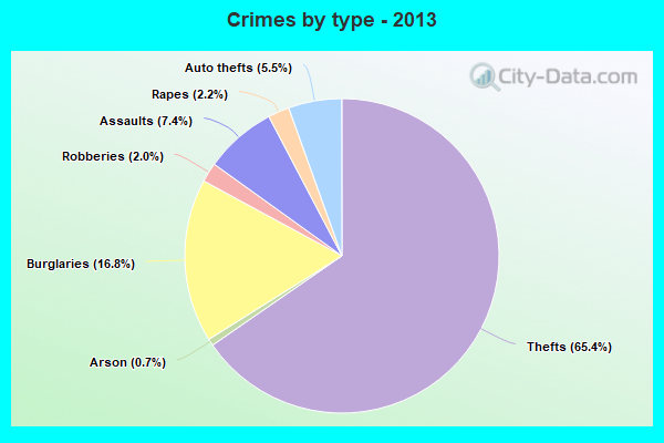 Crimes by type - 2013