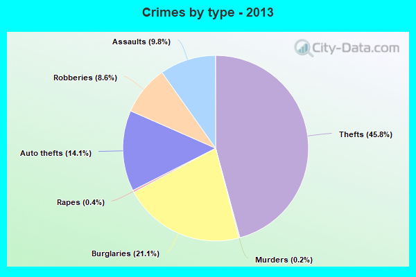 Crimes by type - 2013