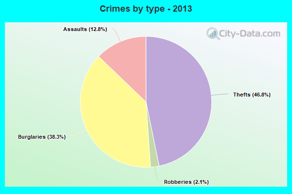 Crimes by type - 2013