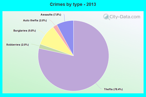 Crimes by type - 2013