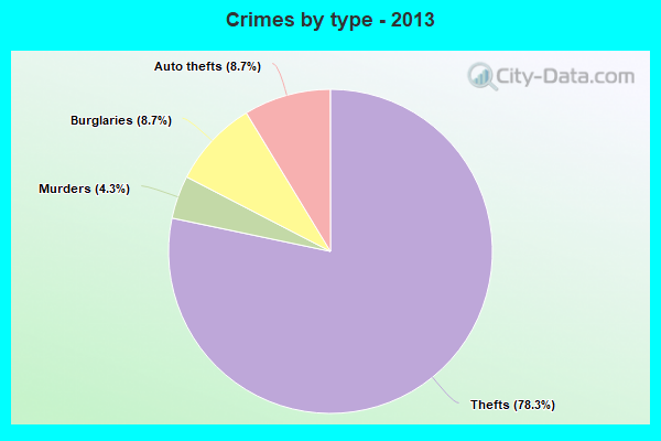 Crimes by type - 2013