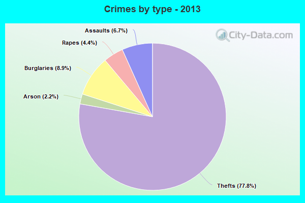 Crimes by type - 2013