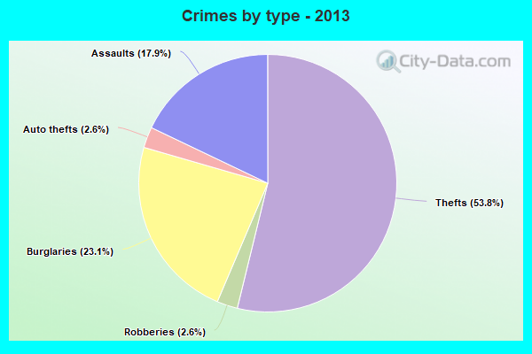 Crimes by type - 2013