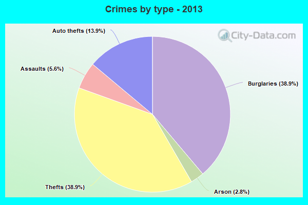 Crimes by type - 2013