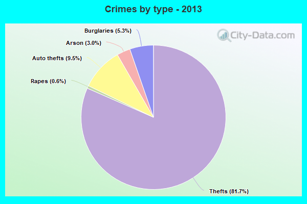 Crimes by type - 2013