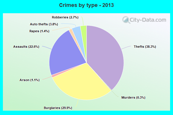 Crimes by type - 2013