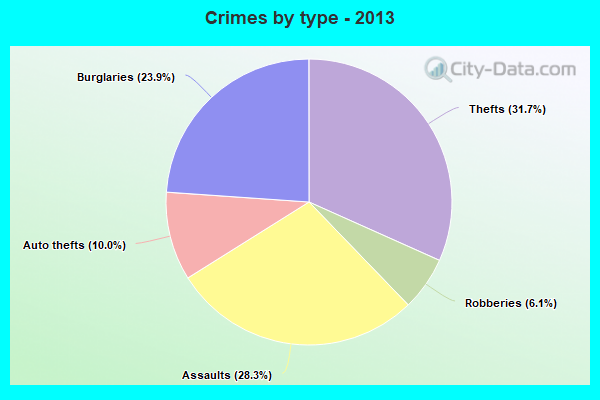 Crimes by type - 2013