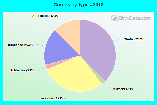 Crimes by type - 2013