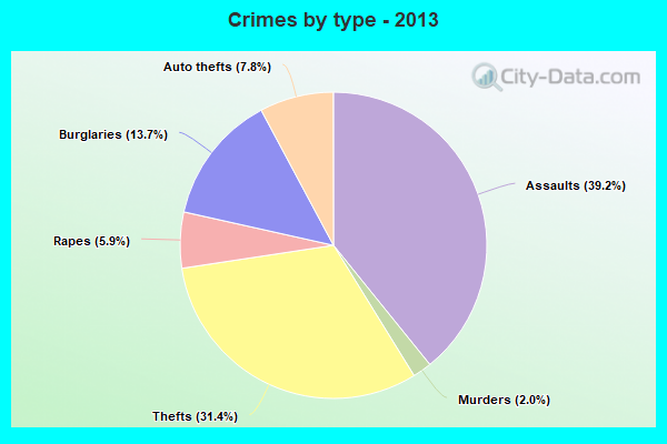 Crimes by type - 2013