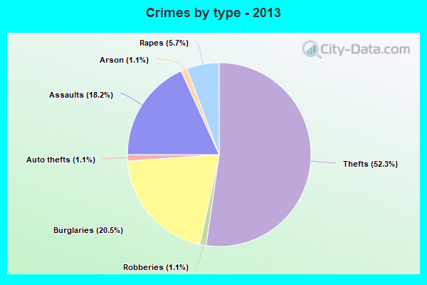 Crimes by type - 2013